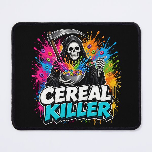 Item preview, Cereal Killer Grim Reaper Funny Breakfast Pun designed and sold by TshirtsOnline-.