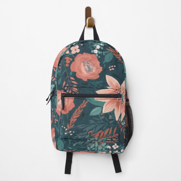 Item preview, Coral Floral Garden Teal Seamless Pattern designed and sold by pinkal.
