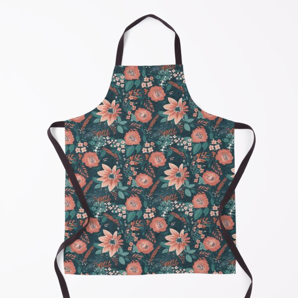 Item preview, Coral Floral Garden Teal Seamless Pattern designed and sold by pinkal.