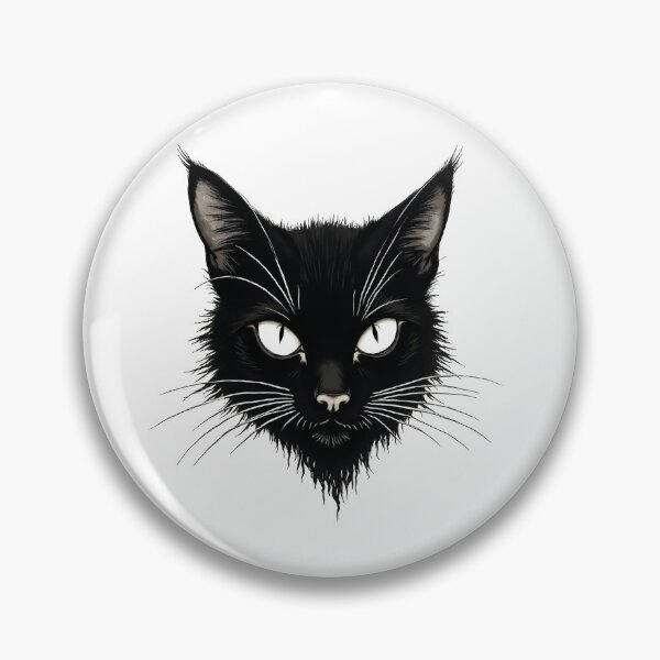 Item preview, Sketched black cat with white whiskers designed and sold by Prints by Mat.