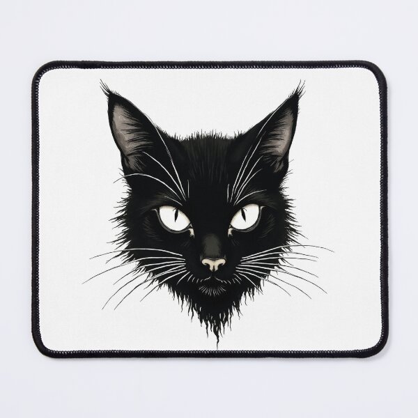 Item preview, Sketched black cat with white whiskers designed and sold by Prints by Mat.