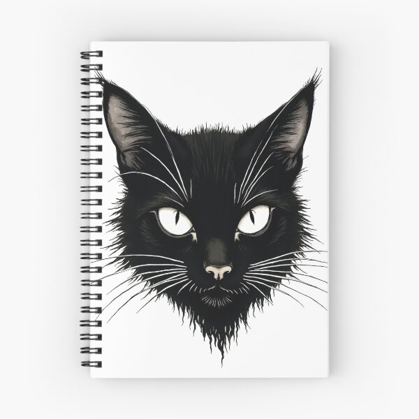 Item preview, Sketched black cat with white whiskers designed and sold by Prints by Mat.