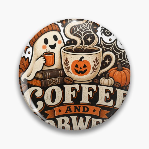Item preview, Coffee and Cobwebs Club - Retro Halloween Coffee designed and sold by Xnuery.