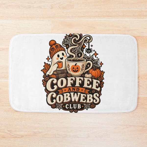Item preview, Coffee and Cobwebs Club - Retro Halloween Coffee designed and sold by Xnuery.