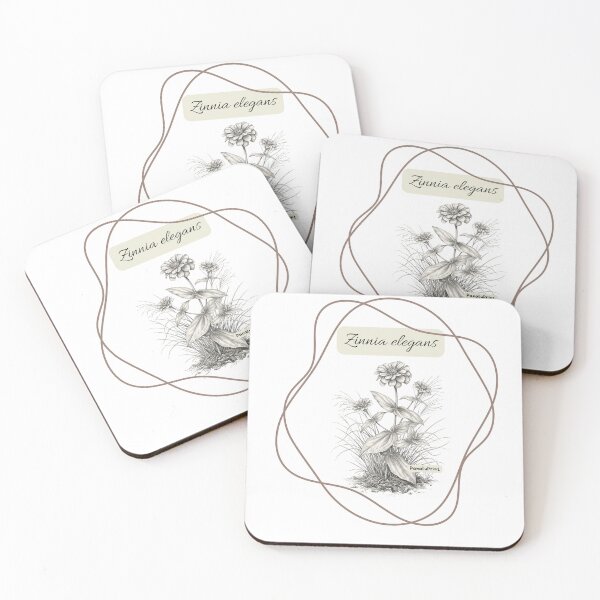 Item preview, Zinnia elegans, delicate PanaluPrint in botanical style designed and sold by PanaluPrint .