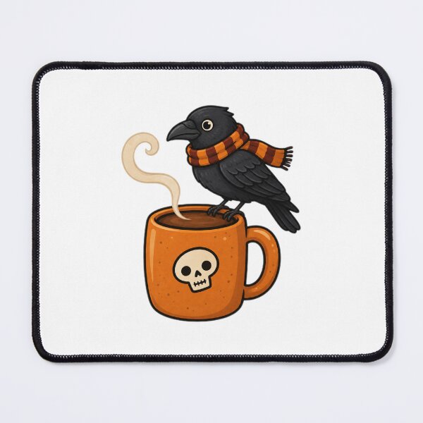 Item preview, Cozy Halloween Crow Coffee Mug, Autumn Coffee Lover designed and sold by Amyay.
