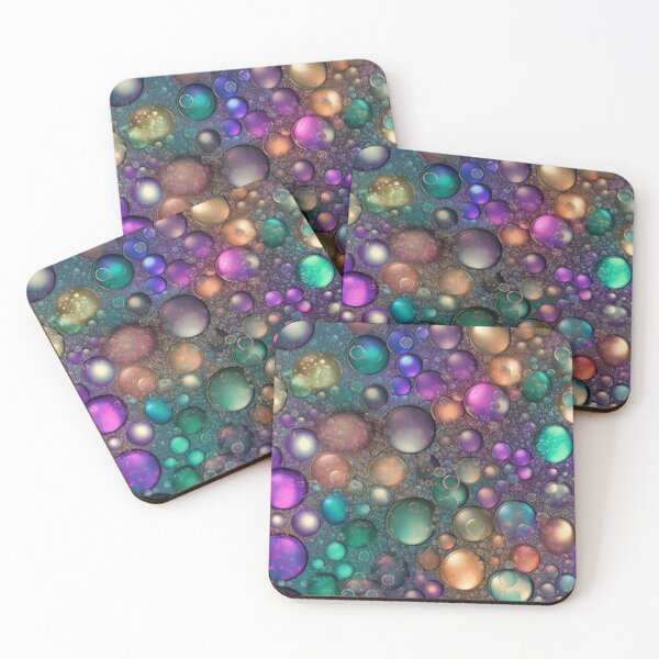 Item preview, Iridescent Bubbles Abstract Metallic Seamless Pattern designed and sold by pinkal.