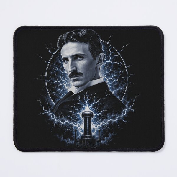 Item preview, Nikola Tesla Lightning Energy Portrait designed and sold by Owcomm.