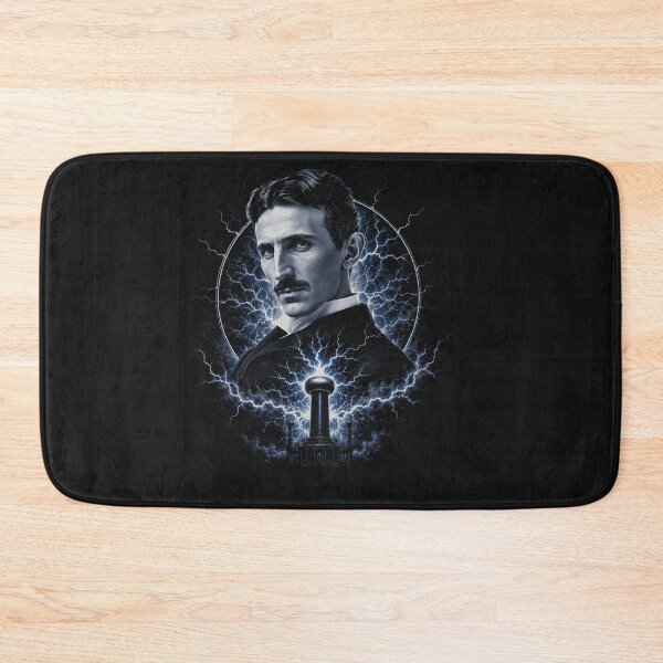 Item preview, Nikola Tesla Lightning Energy Portrait designed and sold by Owcomm.