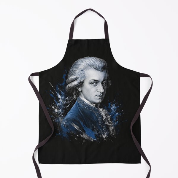Item preview, Wolfgang Amadeus Mozart Blue Watercolor Splash Portrait designed and sold by Owcomm.