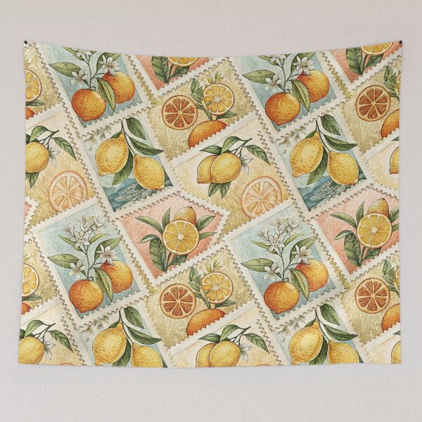 Item preview, Vintage Citrus Postage Stamp designed and sold by Storybook Botanica.