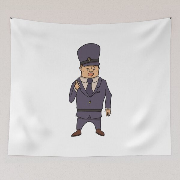 Item preview, Angry Train Conductor Cartoon Streetwear designed and sold by serialcarachts.