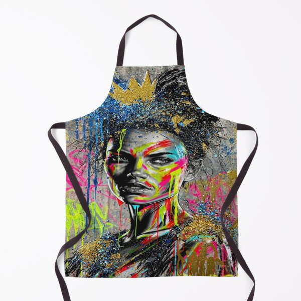 Item preview, Colorful Graffiti Queen Woman Portrait Neon Street Art designed and sold by Vibrant Magical Shop.