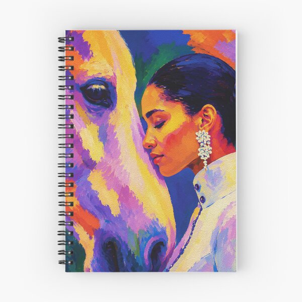 Item preview, Gentle Bond – Woman and Horse Fauvist Portrait designed and sold by RamyGallery.