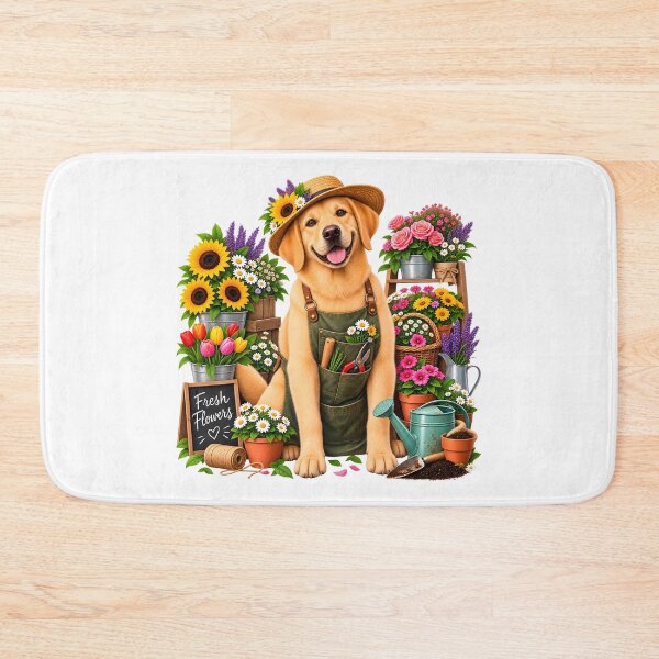 Item preview, Labrador Florist – Cute Flower Shop Dog Gardening Lover designed and sold by builtforyou.