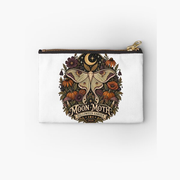 Item preview, Moon Moth Halloween Garden - Celestial Spooky Art designed and sold by Xnuery.