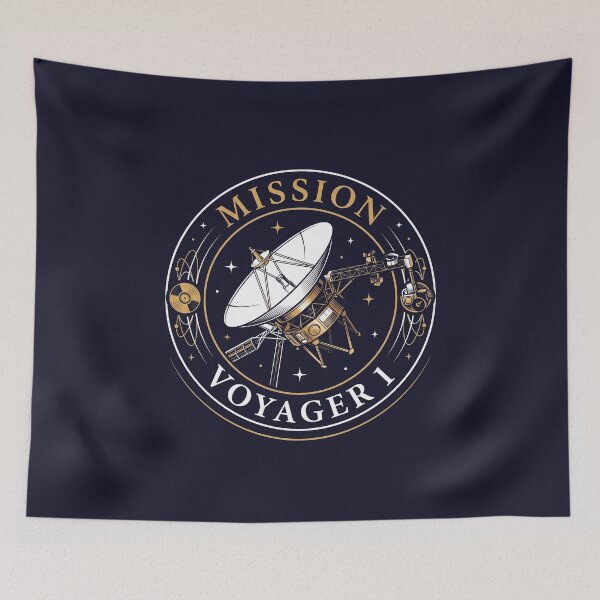 Item preview, Mission Voyager 1 Vintage Space Patch NASA Astronomy Graphic designed and sold by KiwiRider.
