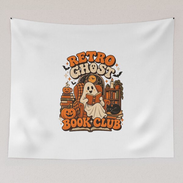 Item preview, Retro Ghost Book Club - Vintage Spooky Reader designed and sold by Xnuery.