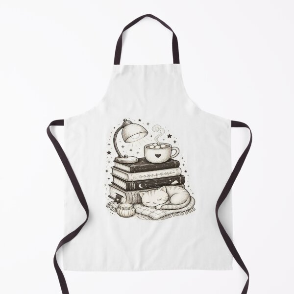 Item preview, Cozy Cat Sleeping On Book Stack Line Art designed and sold by creativerooney.