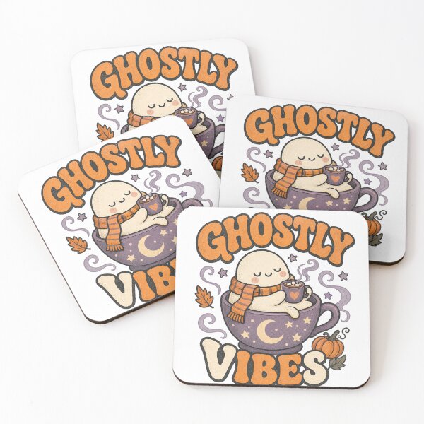 Item preview, Ghostly Vibes Cozy Halloween Coffee designed and sold by Zenith Design.