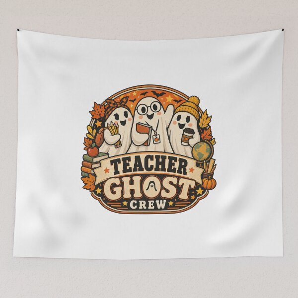 Item preview, Teacher Ghost Crew - Cute Retro Halloween Educator designed and sold by Xnuery.