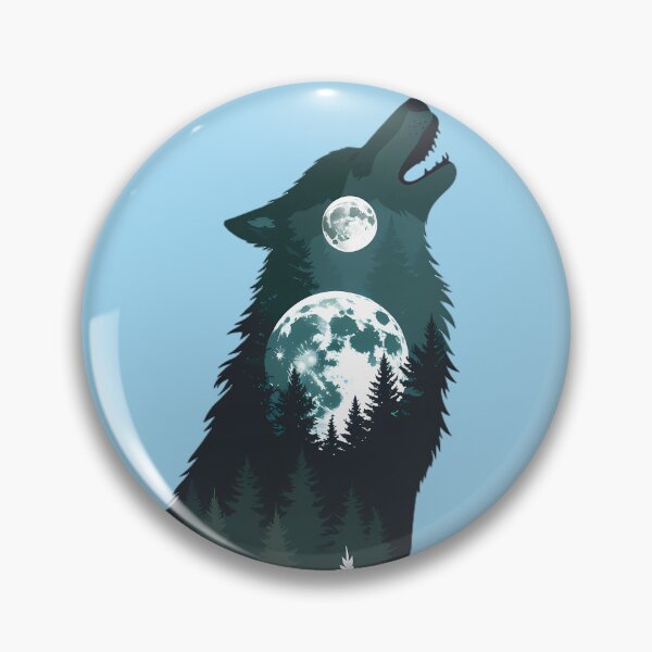 Item preview, Howling Wolf Full Moon designed and sold by Structure-Blue.