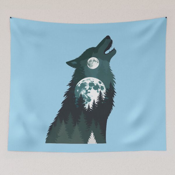 Item preview, Howling Wolf Full Moon designed and sold by Structure-Blue.