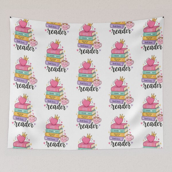 Item preview, Cute Pastel Reader Book Lover Stack designed and sold by creativerooney.