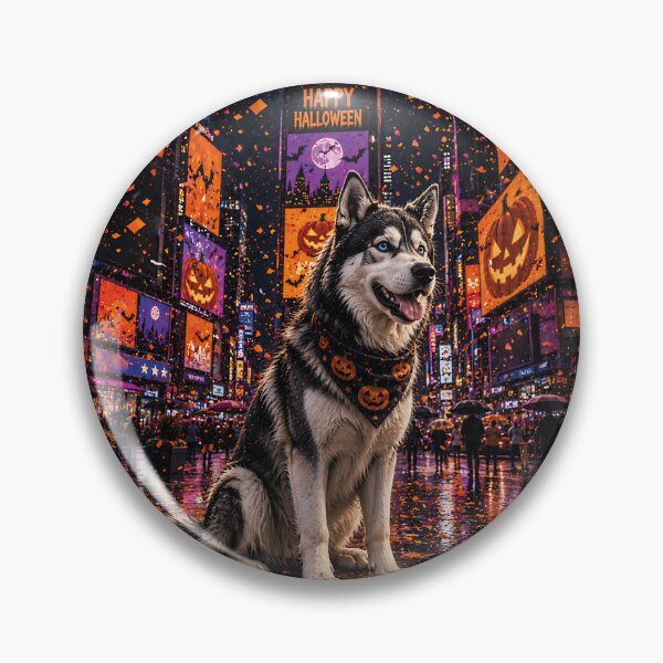 Item preview, Wolf Husky in Times Square Halloween designed and sold by Nomad-Paws.