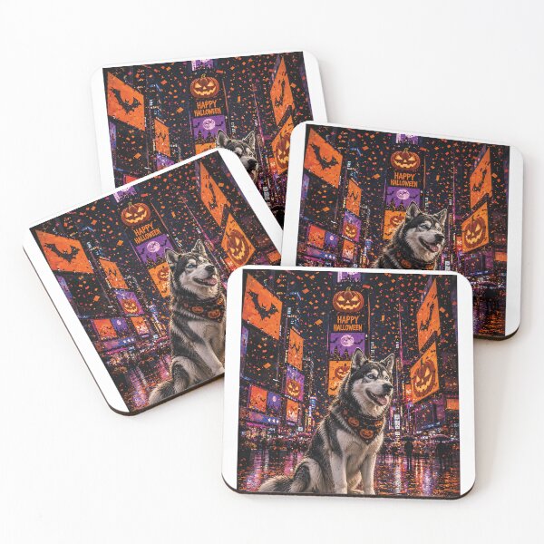 Item preview, Wolf Husky in Times Square Halloween designed and sold by Nomad-Paws.