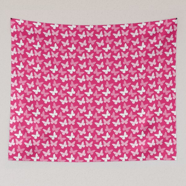 Item preview, Hot Pink Flying Butterflies Patter, Pink Butterfly Background designed and sold by bestggraphico.