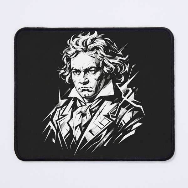 Item preview, Ludwig van Beethoven Portrait Black And White designed and sold by Owcomm.