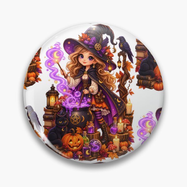 Item preview, Magical Halloween Witch – Cute Potion Brewing Design designed and sold by Clothes With Smiling Animals Walt Gral.