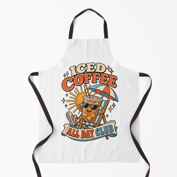 Item preview, Iced Coffee All Day Club – Vintage Summer Coffee Cartoon designed and sold by urbinet.