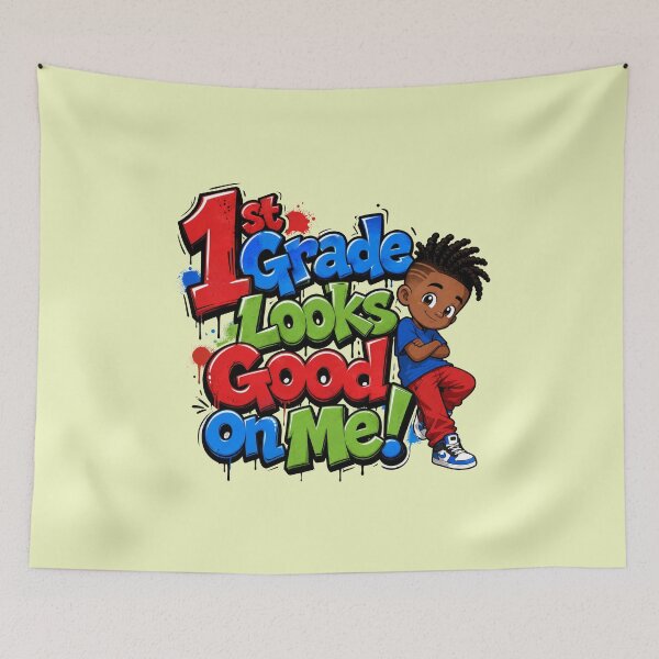 Item preview, 1st Grade Looks Good On Me – Black Boy Back to School designed and sold by MomParentADHD.