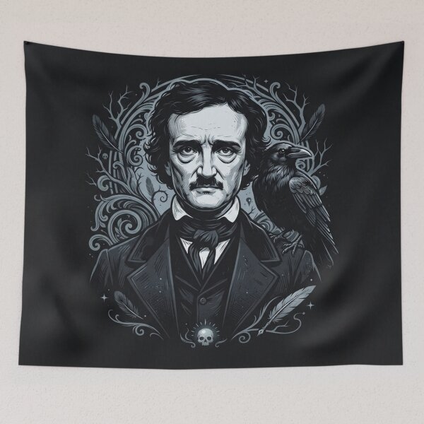 Item preview, Edgar Allan Poe Gothic Raven Portrait designed and sold by Owcomm.