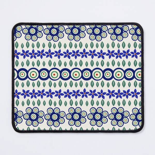 Item preview, Polish Pottery Traditional Peacock Eye and Blue Daisy Floral designed and sold by KrisInStitches.