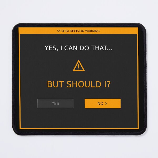 Item preview, Yes I Can Do That But Should I | Funny Tech Error Pop Up designed and sold by Corpoheroes.