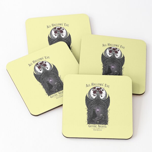 Item preview, Black Cat Skulls Red Rose Moon Graphic designed and sold by Exquisite Design Studio „Paculówka”.