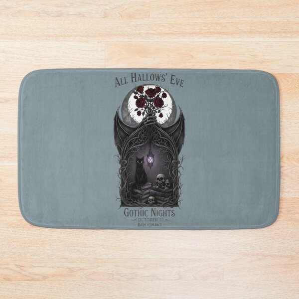 Item preview, Black Cat Skulls Red Rose Moon Graphic designed and sold by Exquisite Design Studio „Paculówka”.