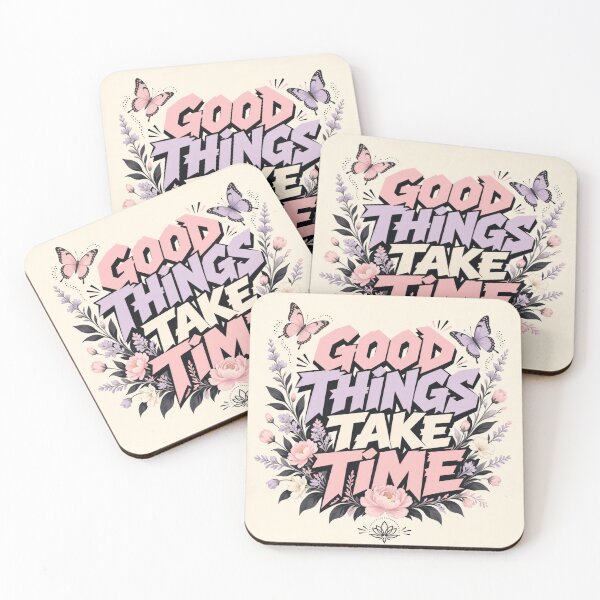 Item preview, Good Things Take Time Bold Streetwear Floral Design designed and sold by HappyOops.