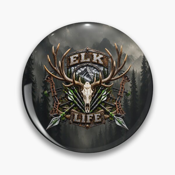 Item preview, Elk Life – Bowhunting Elk Skull & Archery Hunting Design designed and sold by artistwill.
