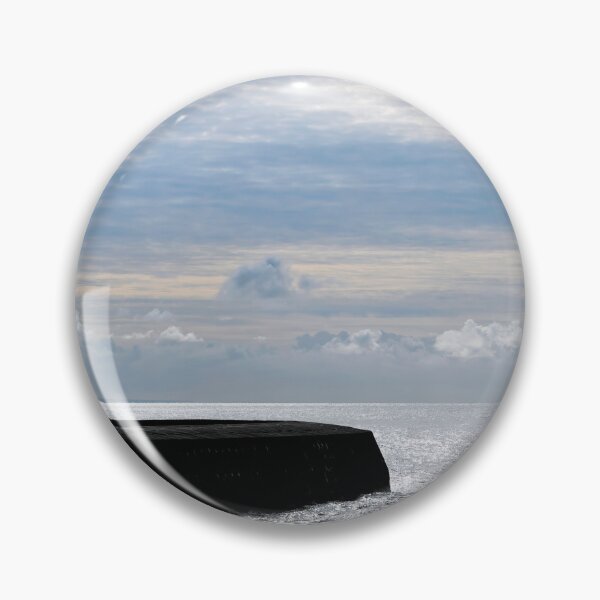 Item preview, Cobb Harbour Wall at Lyme Bay Silhouetted Against Stormy September Light designed and sold by Dorset Girl.