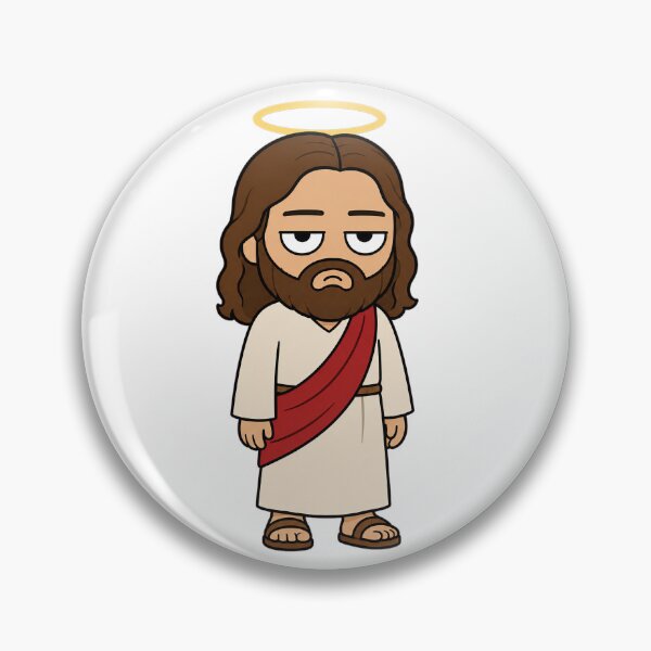Item preview, Unimpressed Jesus Resting Bitch Face Cartoon designed and sold by Bitchy Little Things.
