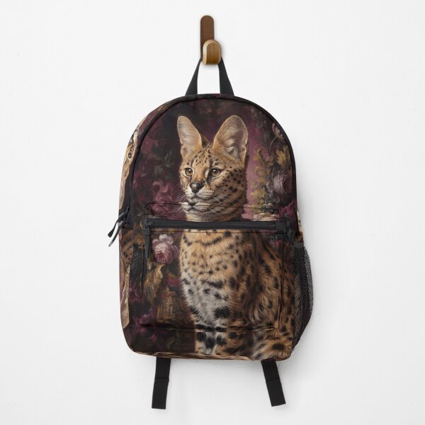 Item preview, Noble Serval Cat with Leather Collar designed and sold by Real Beast Art.