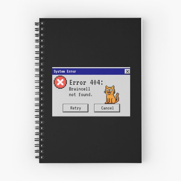 Item preview, Error 404 Braincell Not Found - Orange Cat Retro Windows 98 Error designed and sold by UnripeAlmond.