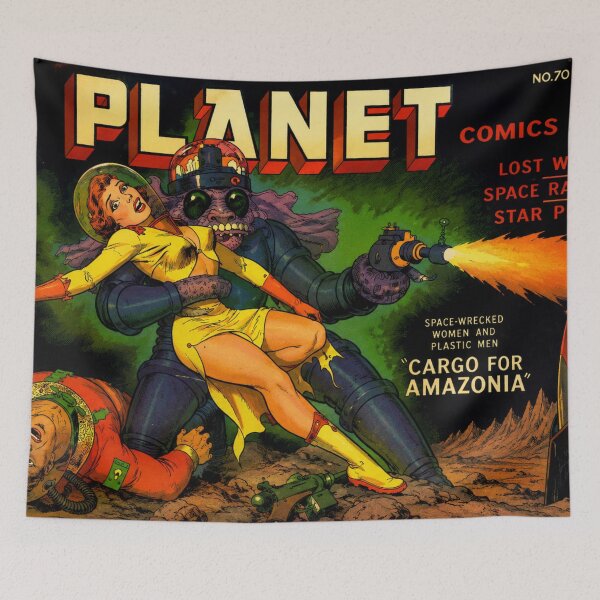 Item preview, Vintage Sci Fi Wall Art, Planet Comics Space Girl Cover, Maurice Whitman Pulp Illustration designed and sold by RickE.
