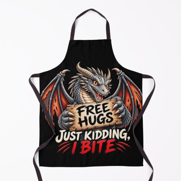 Item preview, Free Hugs Just Kidding I Bite Funny Dragon Sarcastic Fantasy Humor designed and sold by 76Valeria.