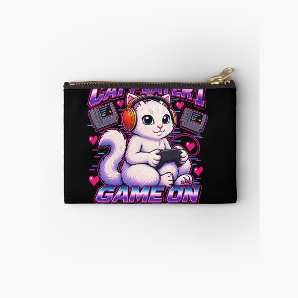 Item preview, Cat Player 1 - Cute gamer cat in vaporwave style designed and sold by thirtyonestars.