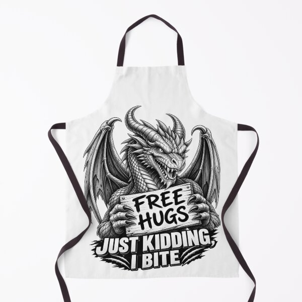Item preview, Free Hugs Just Kidding I Bite Funny Dragon Sarcastic Fantasy Humor designed and sold by 76Valeria.